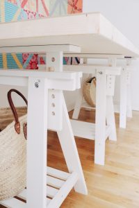 IKEA trestles allow you to get the right table height